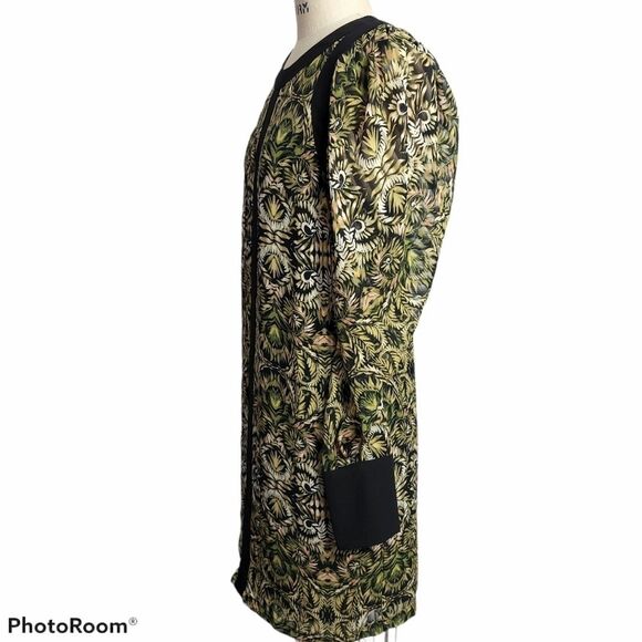 BCBGMaxAzria Black Chiffon Printed Dress Size‎ XSMALL - Picture 9 of 16